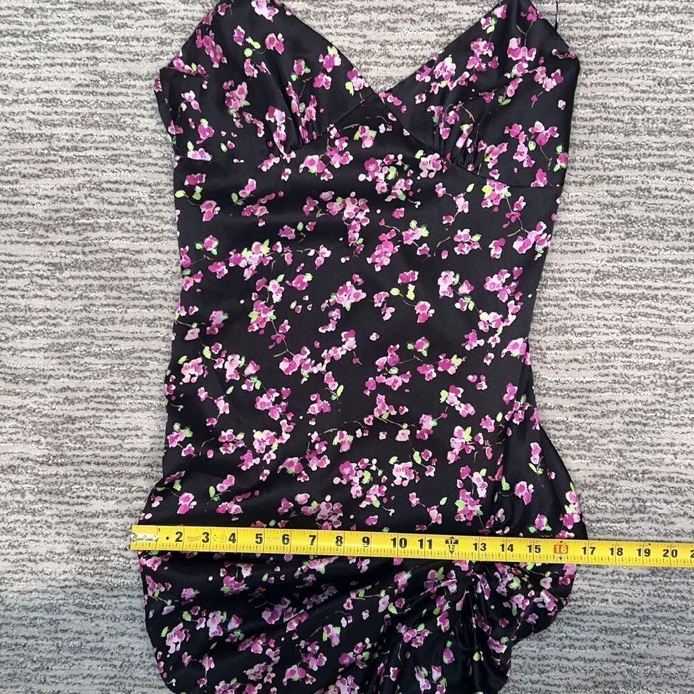 Caroline Constas Asymmetrical Silk Floral Dress Medium - Picture 13 of 16